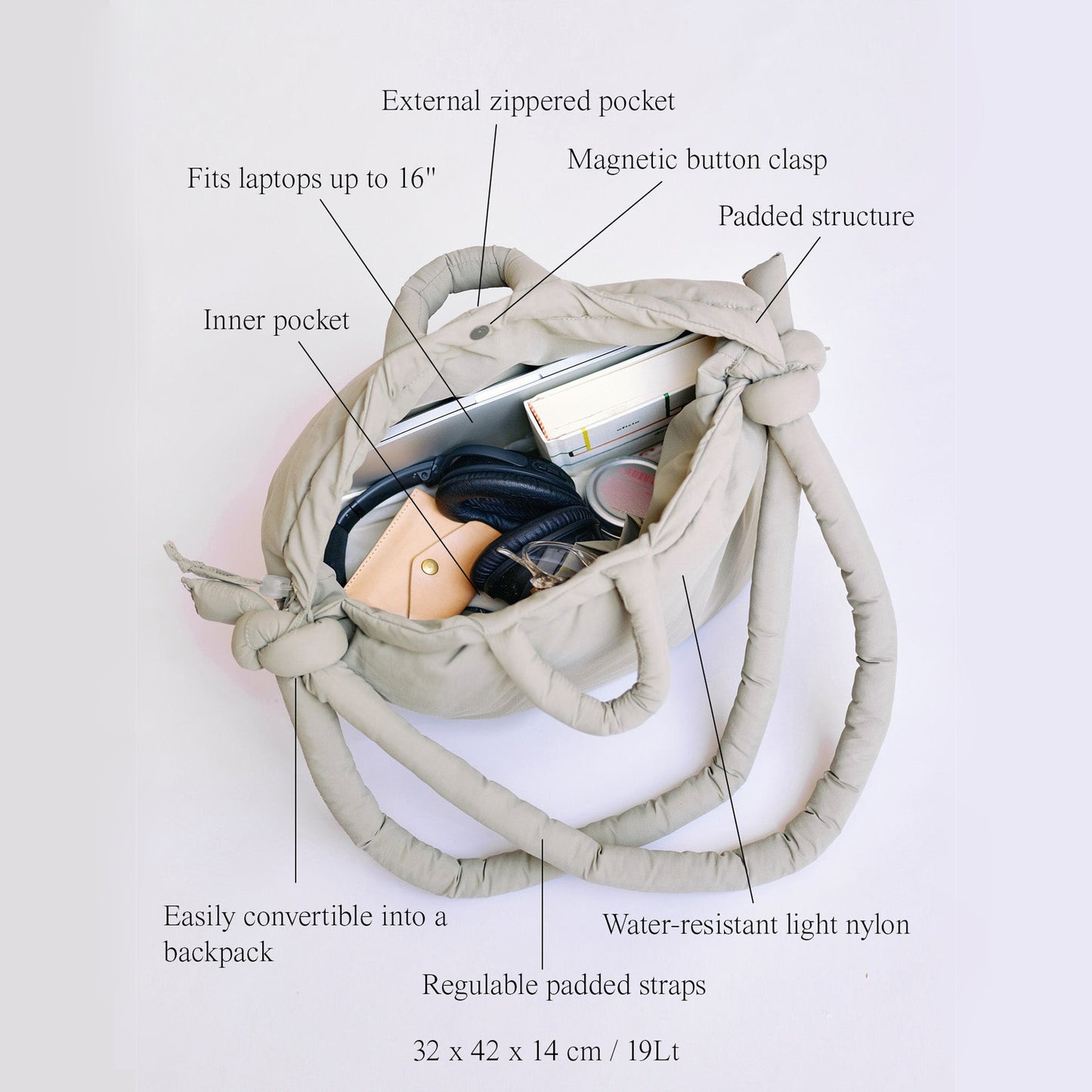 Lightweight Nylon Puffer Crossbody Bag – Trendy Women’s Handbag