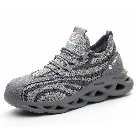 Men’s Lightweight Safety Shoes – Fly Woven Mesh Work Design
