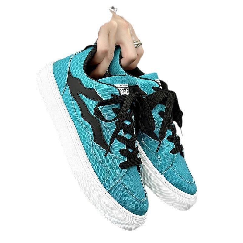 Men’s Black Sports Trend Flat Casual Shoes
