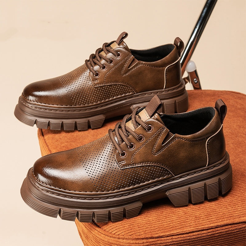 Men’s Leather Platform Shoes – Height Increasing