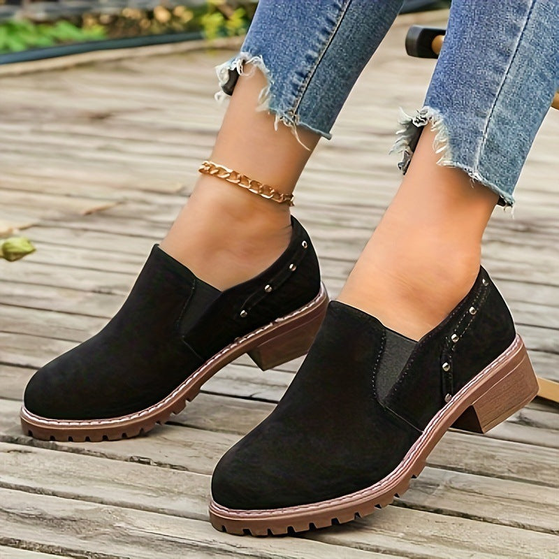 Women's Plus Size Ankle Boots | Casual All-Match Thick Heel Short Boots