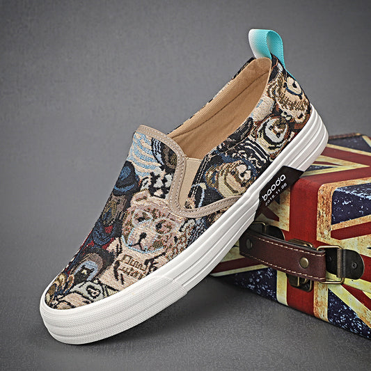 Men’s Breathable Slip-on Shoes – Trendy Lazy Casual Sneakers