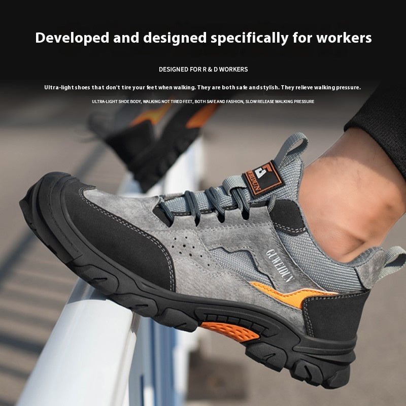 Men's Anti-impact Non-slip Wear-resistant And Lightweight Breathable Protective Footwear