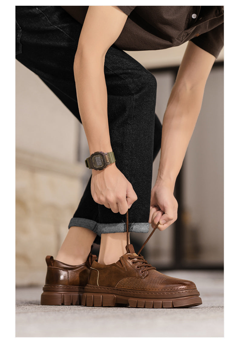 Men’s Leather Platform Shoes – Height Increasing