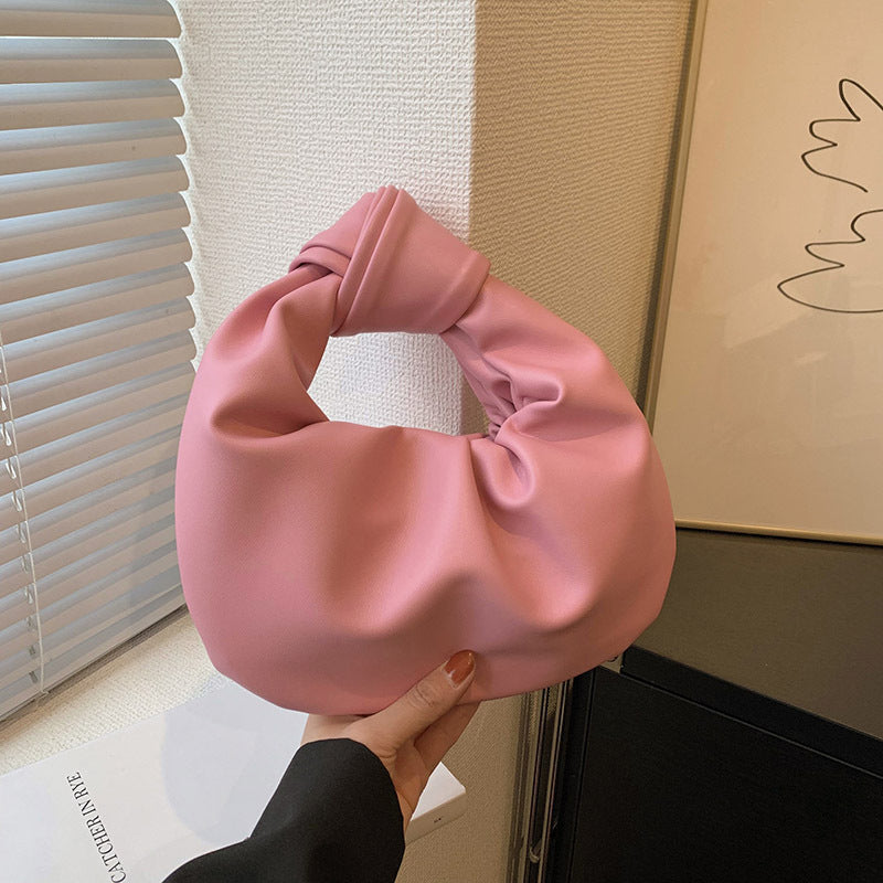 Western Style Pleated Cloud Crossbody Bag for Women – Trendy Portable Handbag