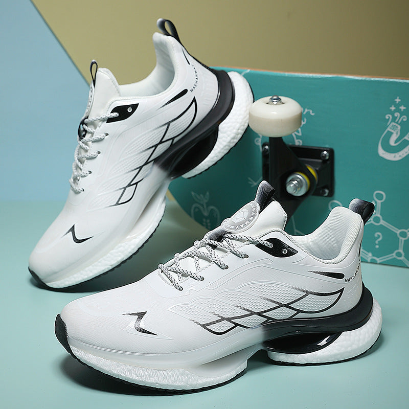 Men’s PU Leather Sneakers – Lightweight Casual Running Shoes with Composite Sole