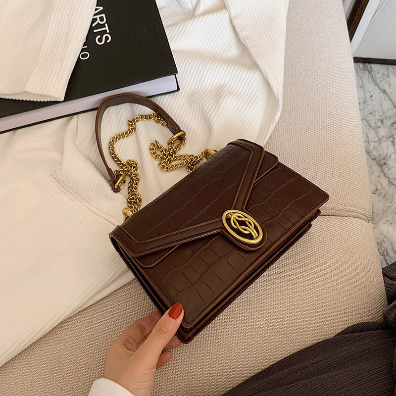 New Stone Pattern Crossbody Bag | Autumn Winter Fashion All-Match Chain Shoulder