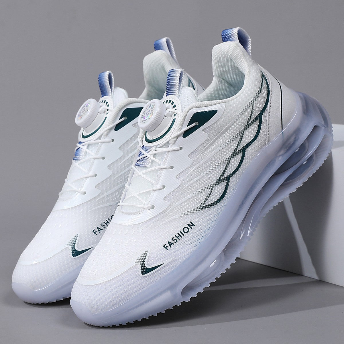 Youth Rotating Button Running Shoes – Casual Sports Sneakers