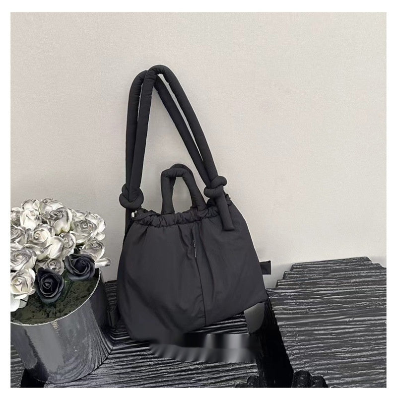 Lightweight Nylon Puffer Crossbody Bag – Trendy Women’s Handbag