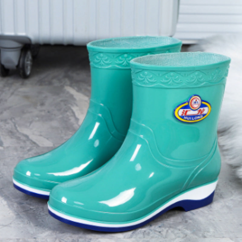 Labor Protection Kitchen Waterproof And Anti Slip Shoes, Rain Shoes For Women