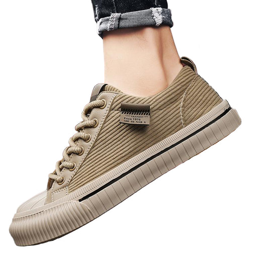 Men’s Corduroy Low-Top Shoes – Comfortable Small Casual Style