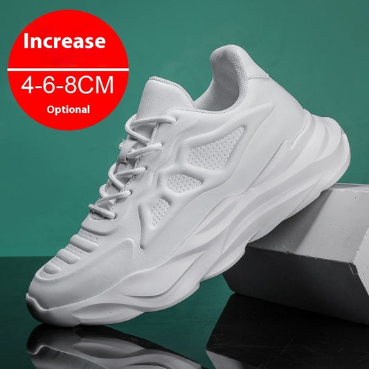 Men’s Breathable Summer Sneakers – Invisible Height-Increasing 8CM Clunky Shoes