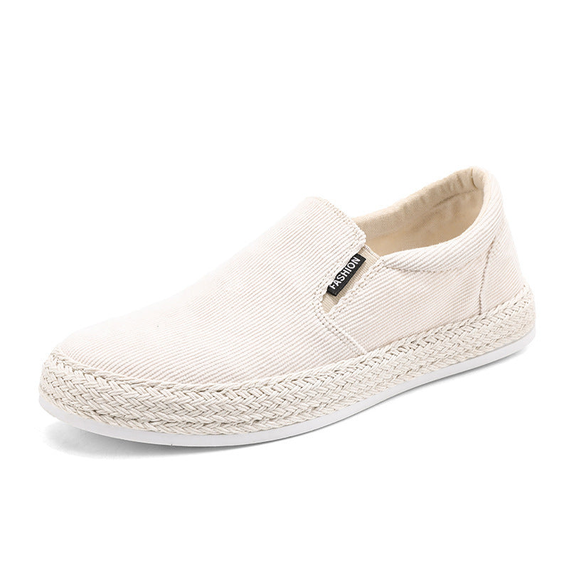 Men’s Breathable Canvas Shoes – Casual Slip-on Tide Fashion Sneakers