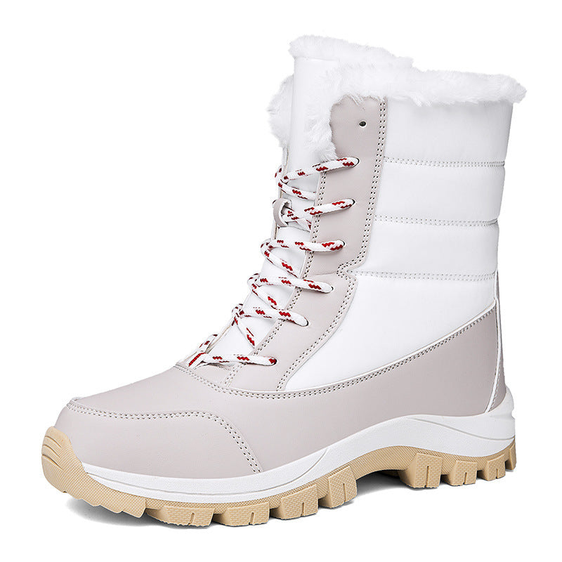 Women's Winter Cotton Snow Boots | Fleece Lined Warm Outdoor Padded Boots