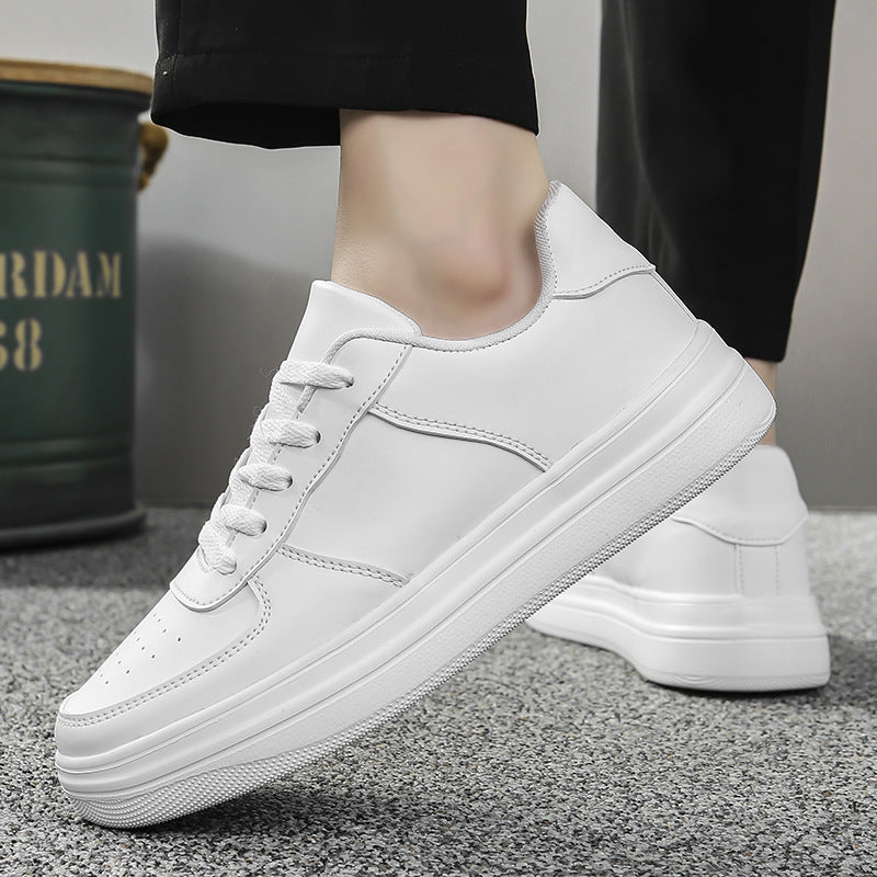 Men’s Plus Size Platform White Shoes – Spring & Summer Casual Sneakers