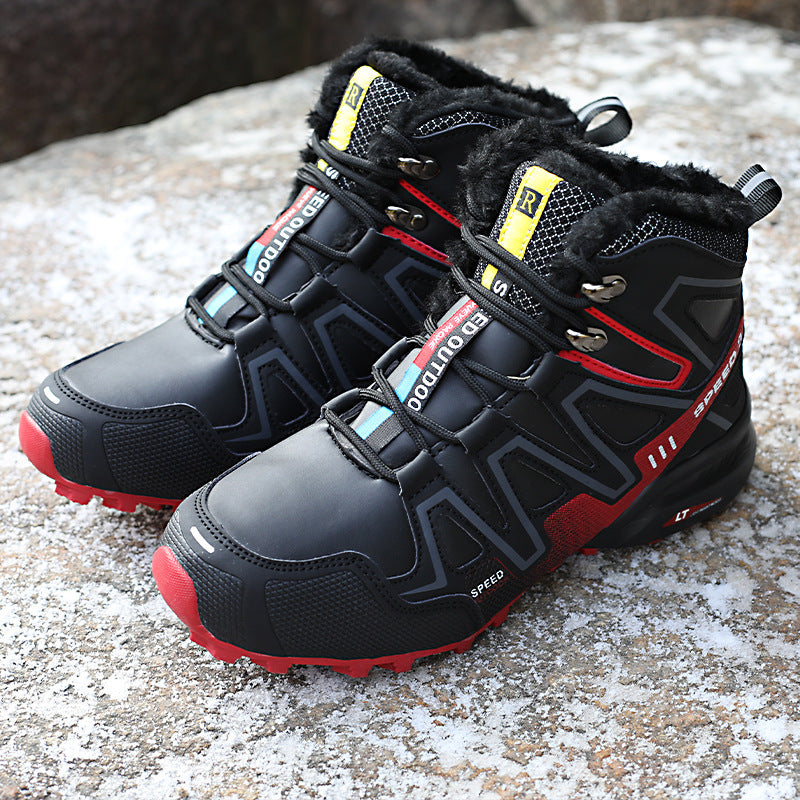 Men’s Winter Snow Boots – High-Top Thermal Mountaineering Shoes