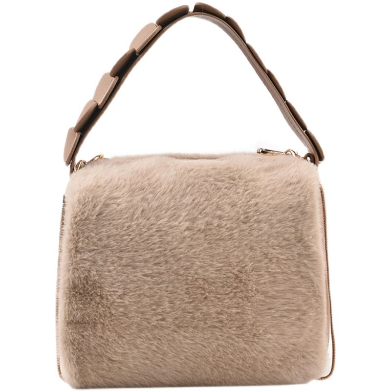 Women’s Small Furry Crossbody Bag – Autumn & Winter Handbag