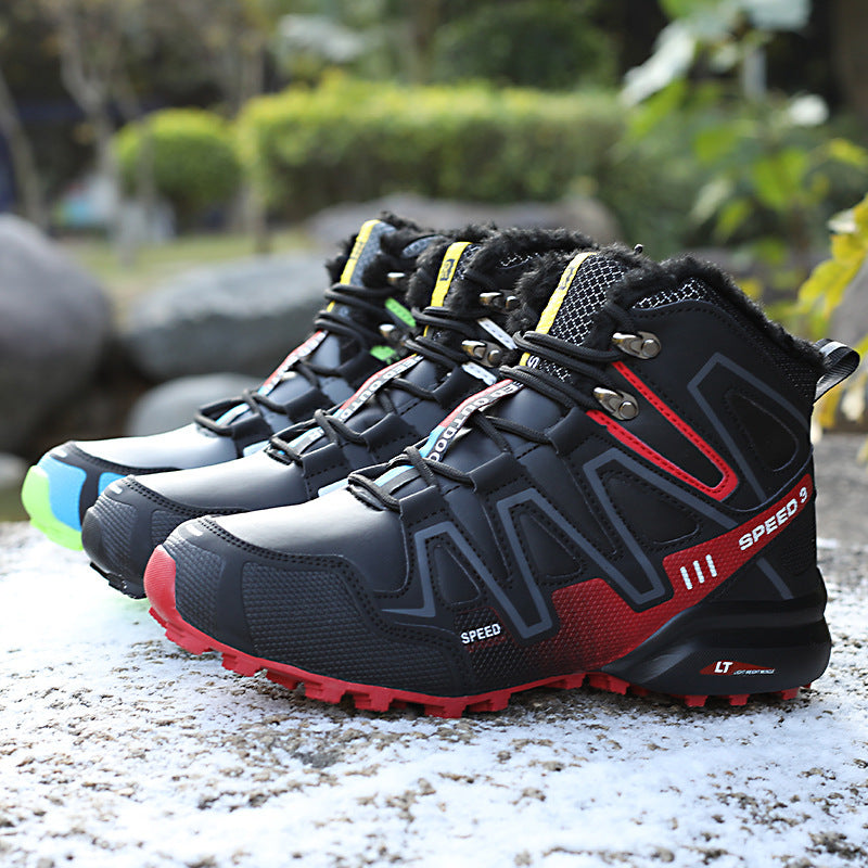 Men’s Winter Snow Boots – High-Top Thermal Mountaineering Shoes