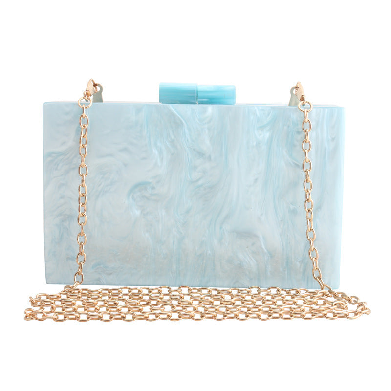Women’s Luxury Acrylic Handbag – Elegant Marble Design Bag