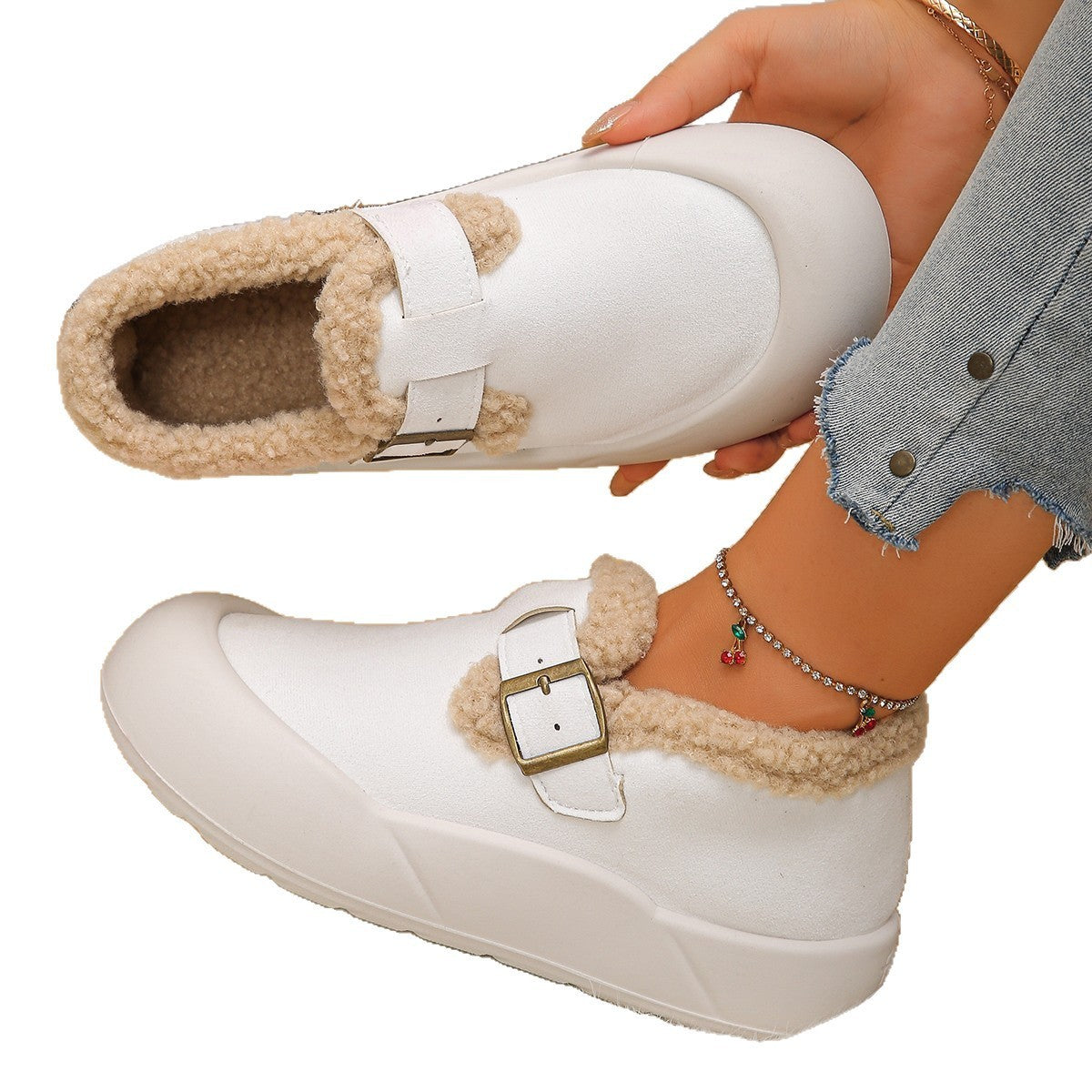 Women's Winter Thermal Cotton Shoes | Fleece-Lined Non-slip Thick Warm Boots