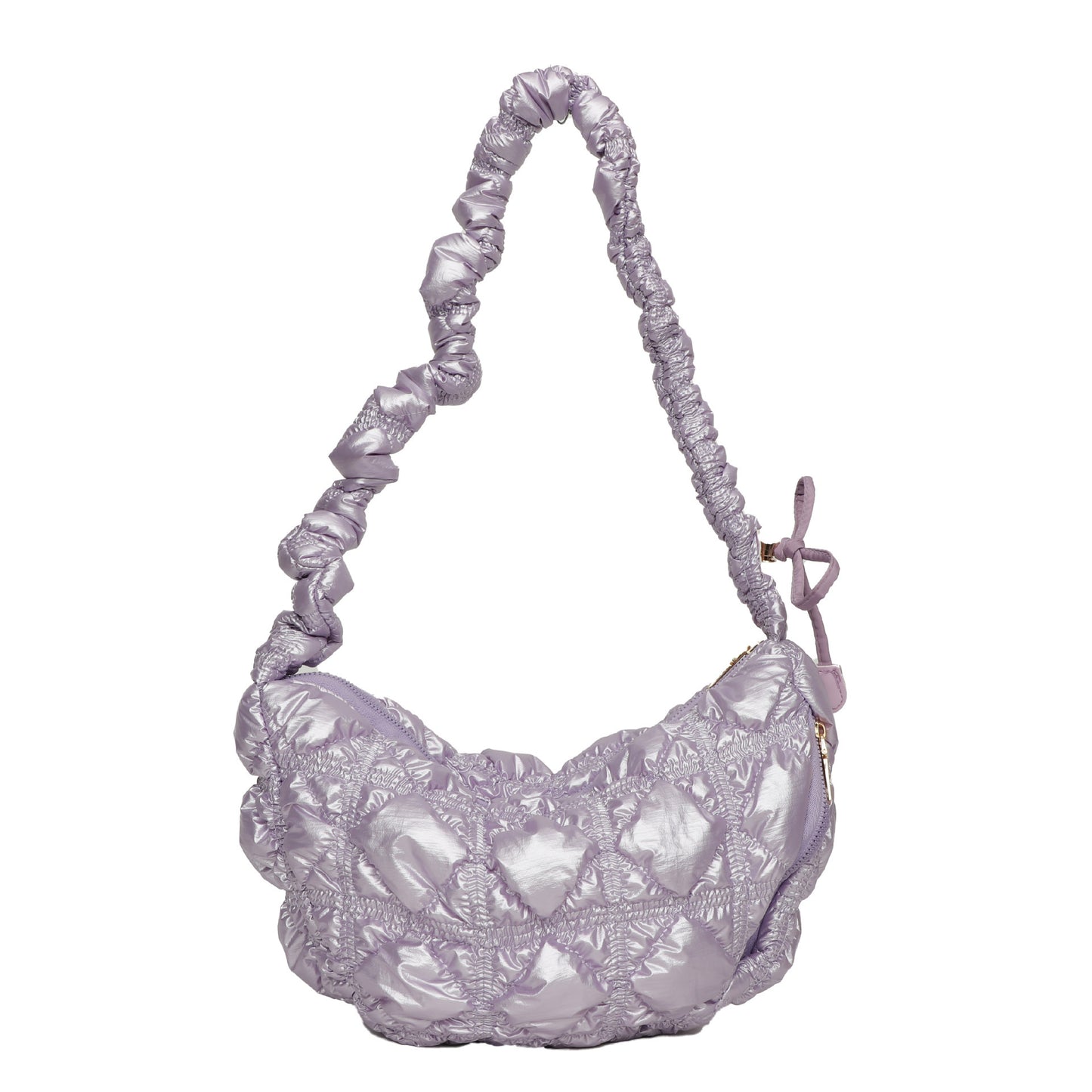 Trendy Metallic Cloud Bag | Fashion Silver Underarm Shoulder Purse
