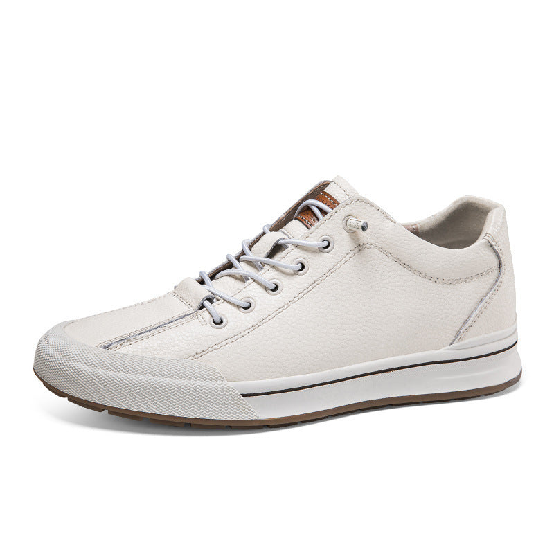 Men’s White Breathable Sneakers – Lightweight All-Matching Casual Shoes