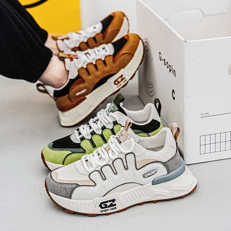 Men’s Fashion Mesh Sneakers – Trendy Casual Dad Shoes