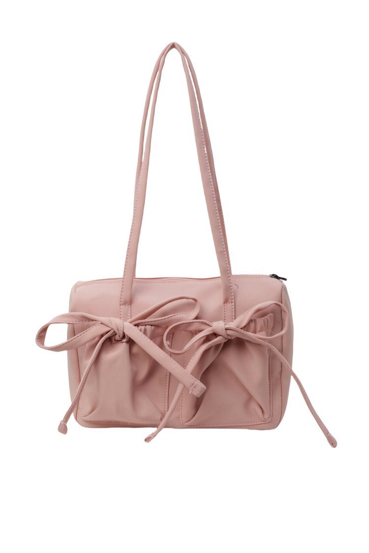 Bow Zipper Tote Large Capacity Shoulder Bag Women