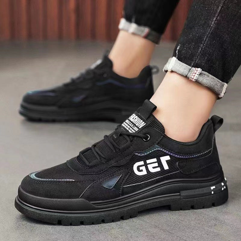 Men’s Breathable Labor Protection Shoes – Soft Bottom Work Sneakers