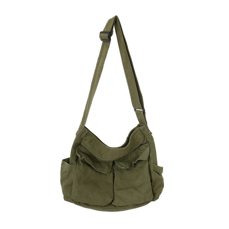 Retro Large Capacity Artistic Casual Canvas Shoulder Bag for Women