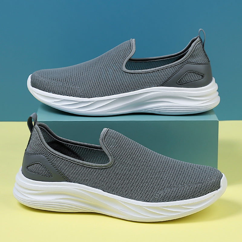 Men’s Lazy Shoes – Hollow Mesh Cloth, Breathable & Lightweight