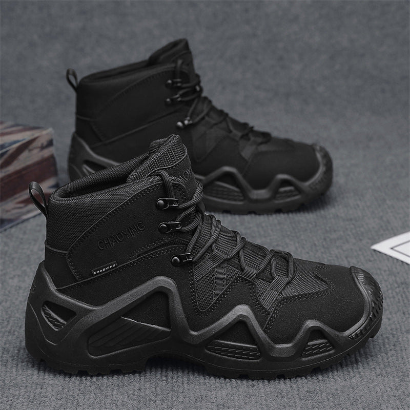Men’s High-top Tactical Boots – Wear-resistant Outdoor Desert Combat Shoes