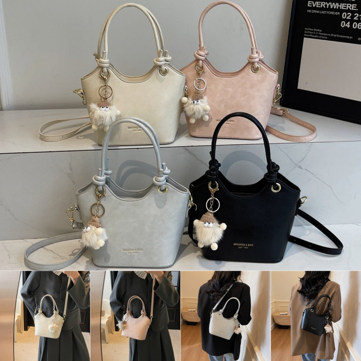 Sweet Style PU Leather Small Square Shoulder Crossbody Bag for Women