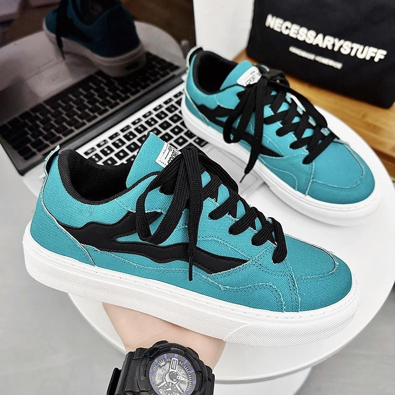 Men’s Black Sports Trend Flat Casual Shoes