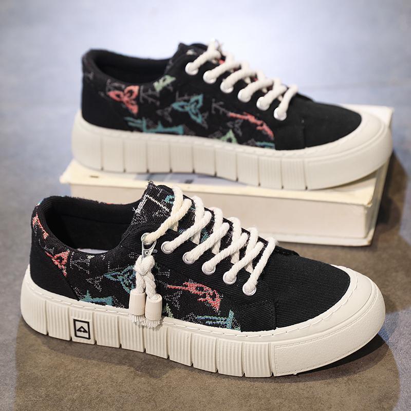 Men’s Trendy Canvas Sneakers – Wild Style, All-season Comfort