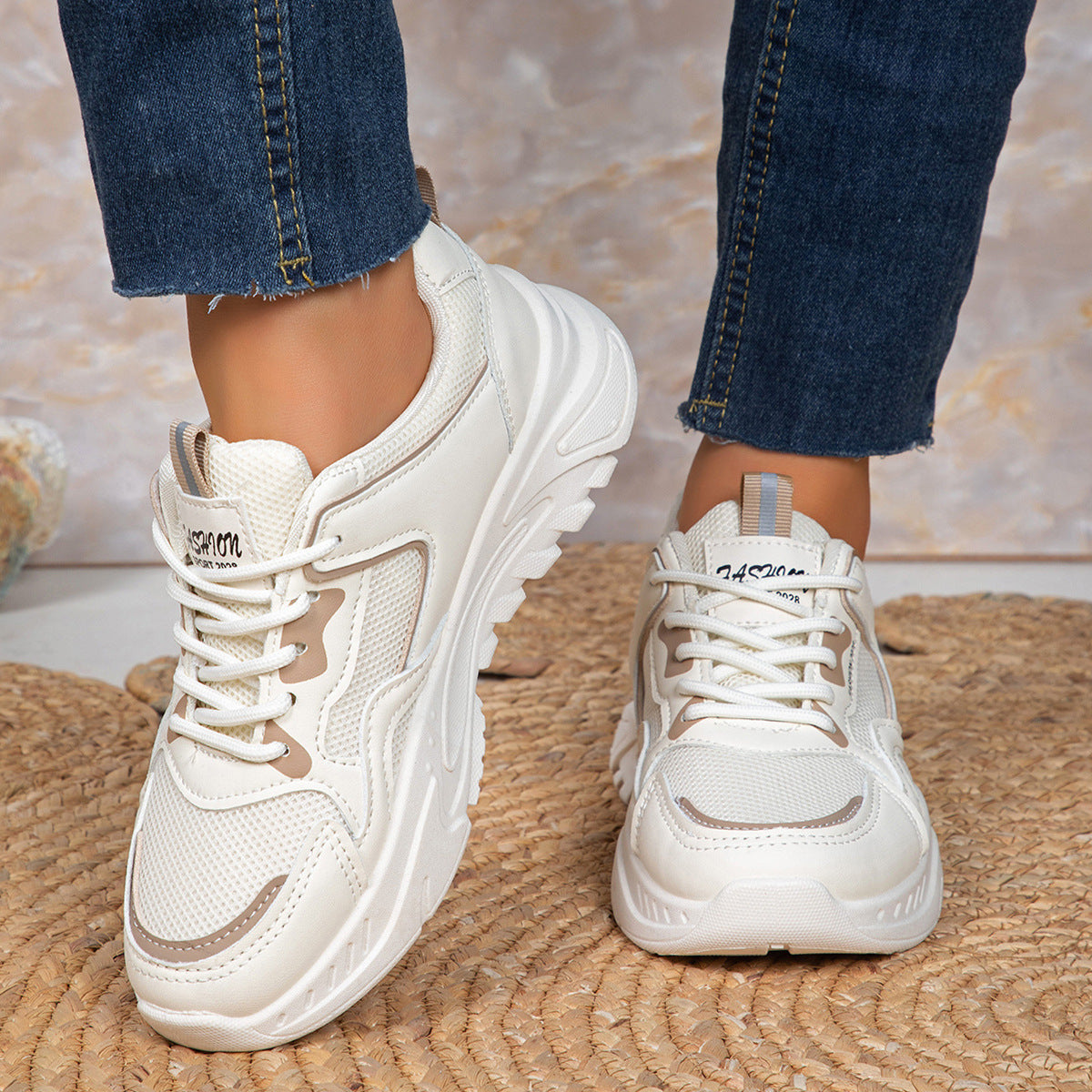 Women's Elevator Platform Sneakers | Breathable Mesh Casual Style