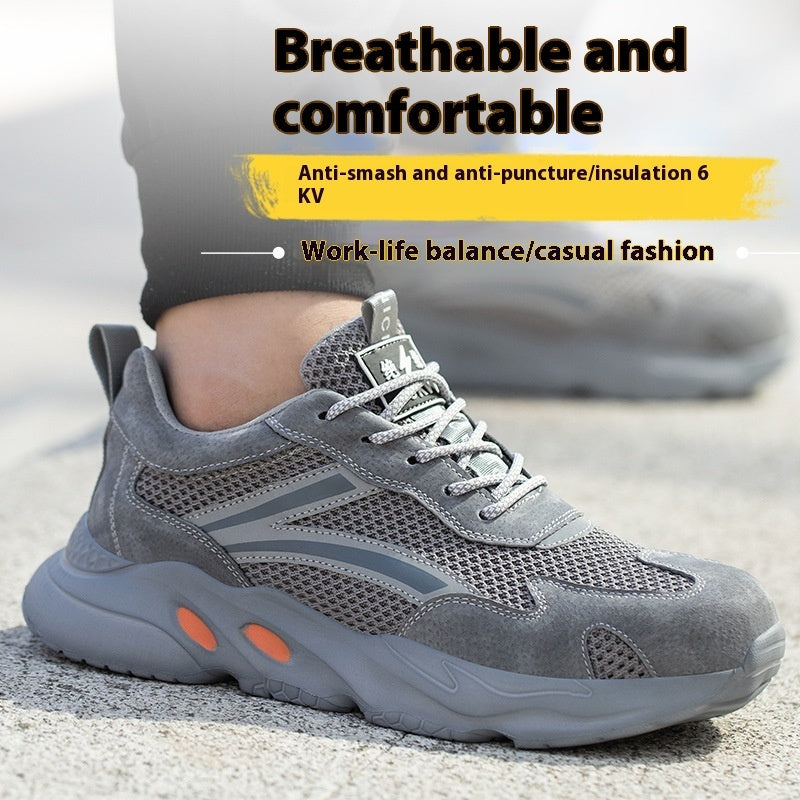 Men’s Summer Work Safety Shoes – Breathable Anti-Smash, Non-Slip Design