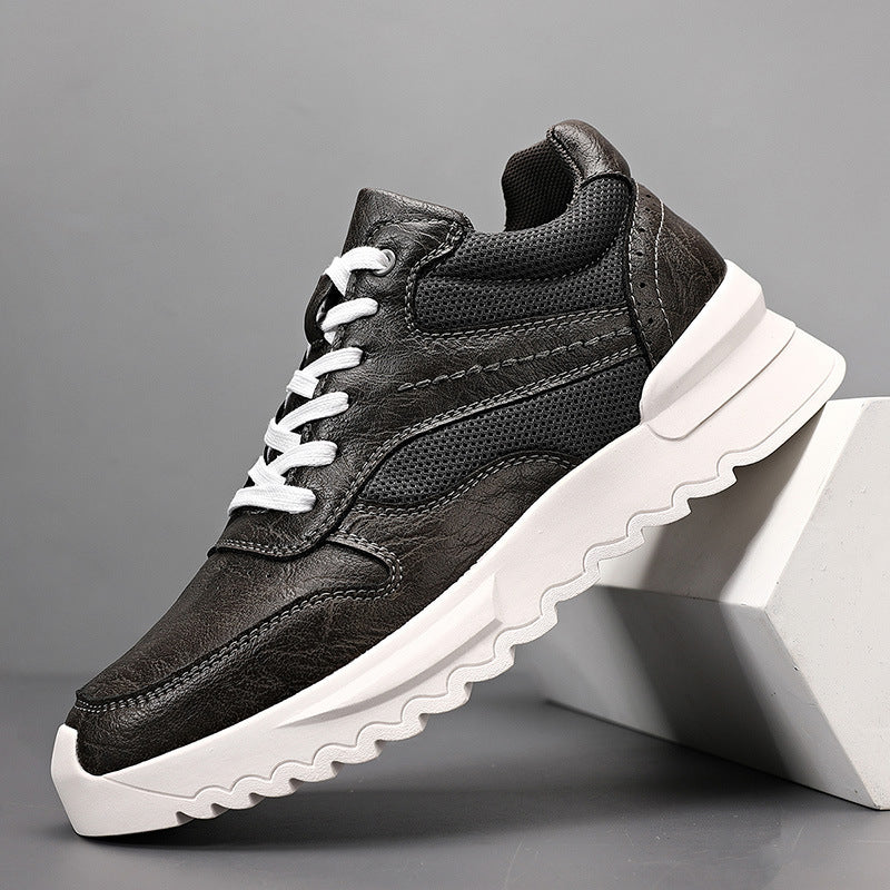 Men’s Casual Sneakers – Hidden Heel Invisible Wedge Design
