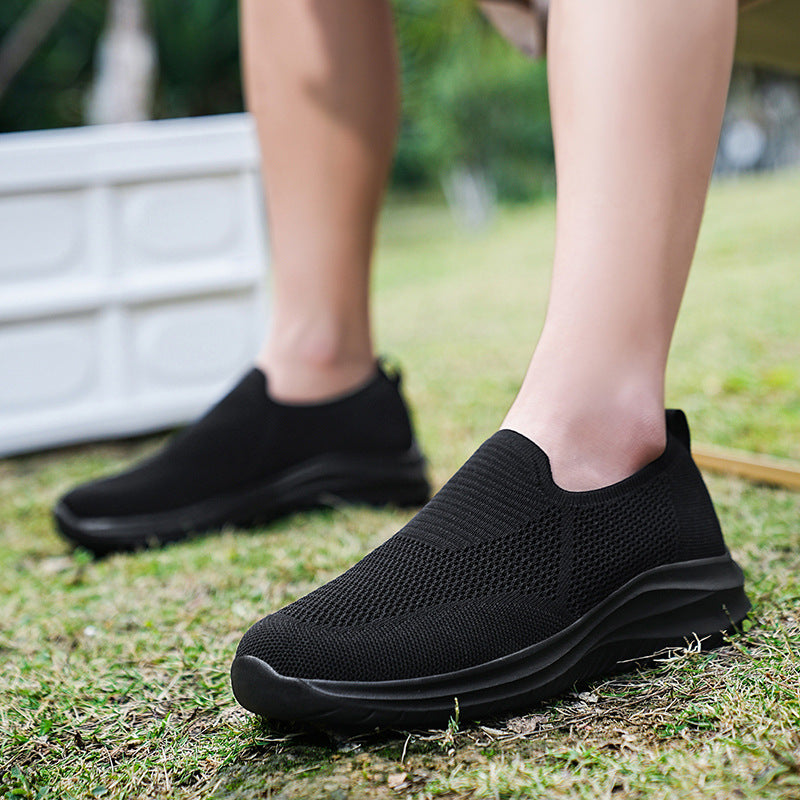 Men’s Breathable Fly Woven Loafers – Comfortable All-match Casual Shoes