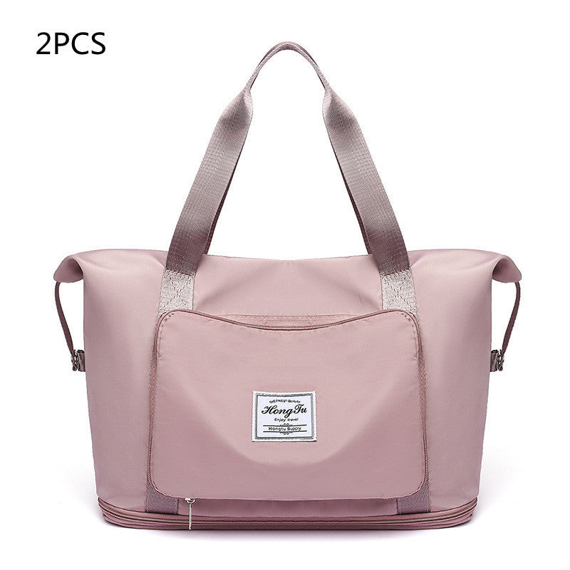 Women’s Foldable Gym Bag – Large Capacity Travel & Yoga Tote Bag