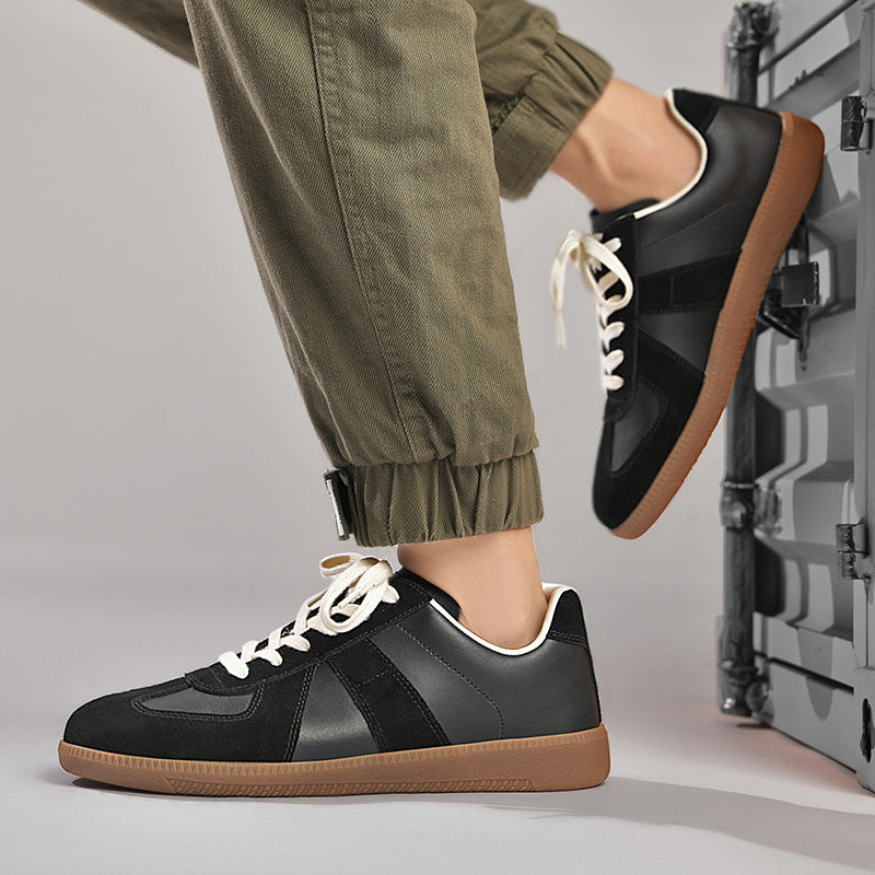 Men’s Retro Casual Sneakers – Soft Bottom White Sports Shoes