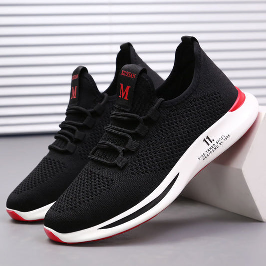 Men’s Casual Mesh Sports Shoes – Breathable, Soft-Bottom & Lightweight