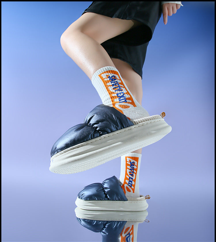 Down Slippers Soft Warm Winter House Shoes For Women