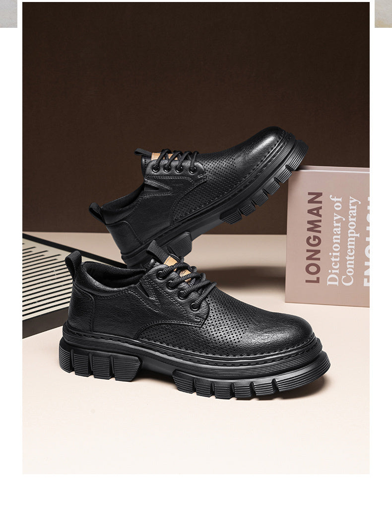 Men’s Leather Platform Shoes – Height Increasing