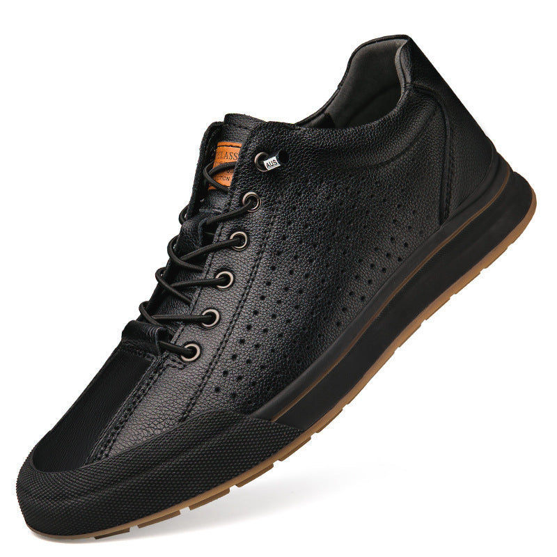 Men’s White Breathable Sneakers – Lightweight All-Matching Casual Shoes