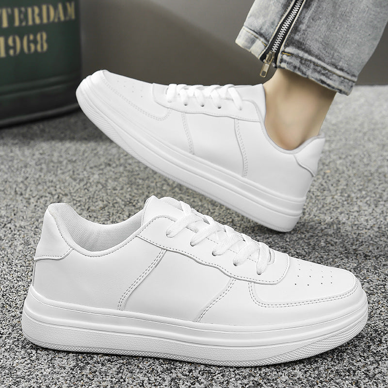 Men’s Plus Size Platform White Shoes – Spring & Summer Casual Sneakers