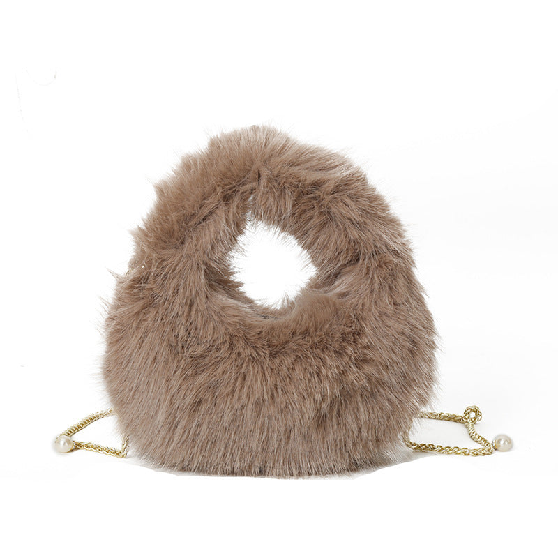 Women’s Plush Handbag – Trendy Hand-Carry Fashion Bag