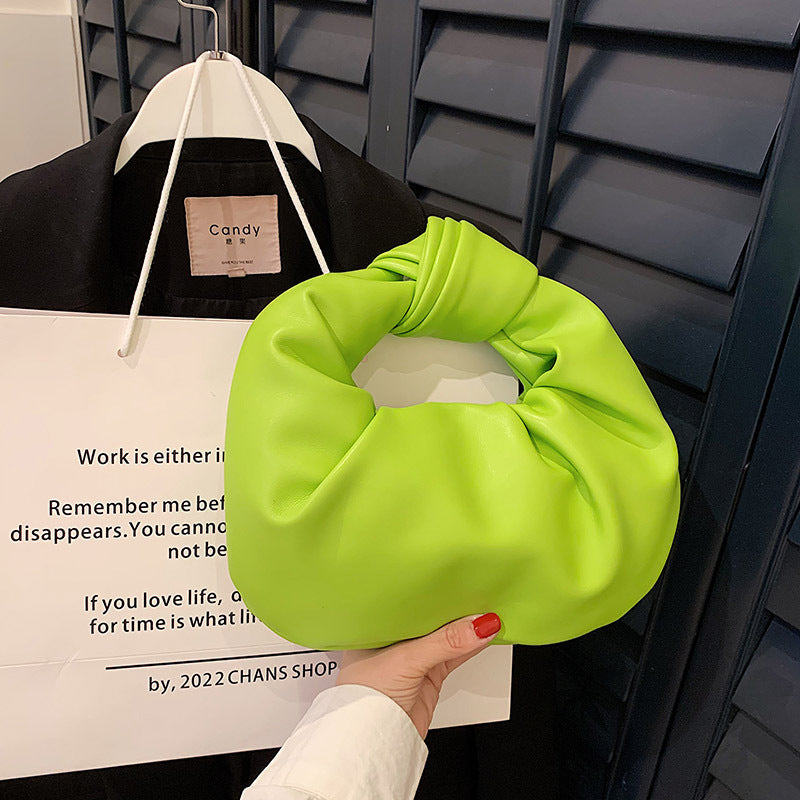 Western Style Pleated Cloud Crossbody Bag for Women – Trendy Portable Handbag