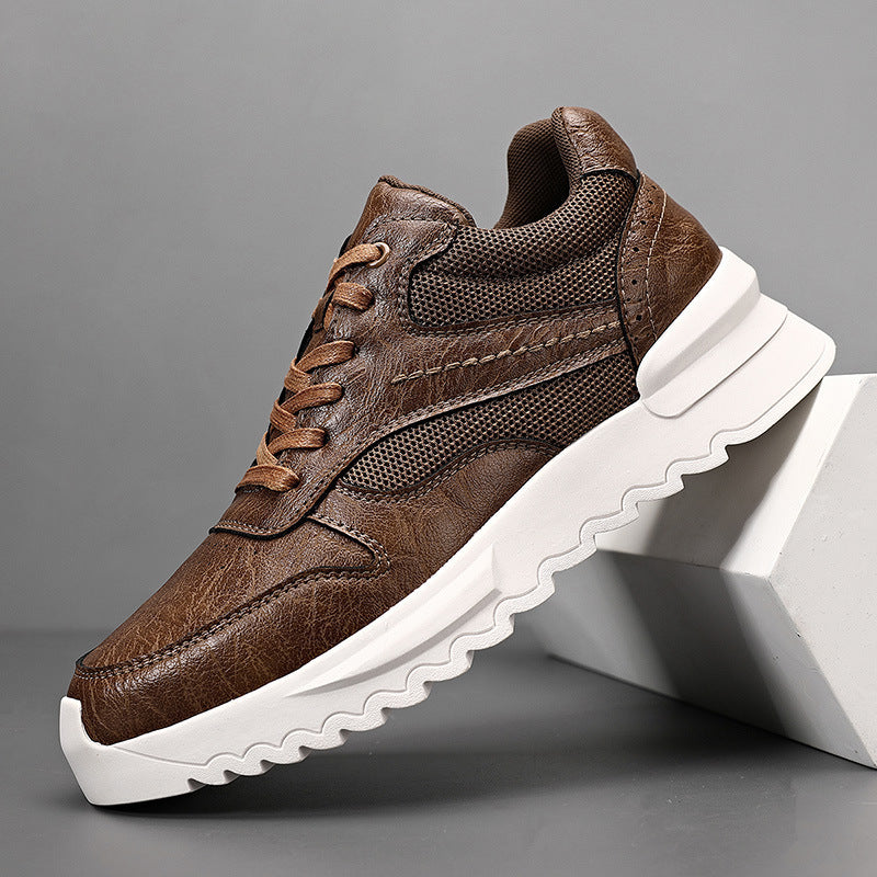 Men’s Casual Sneakers – Hidden Heel Invisible Wedge Design