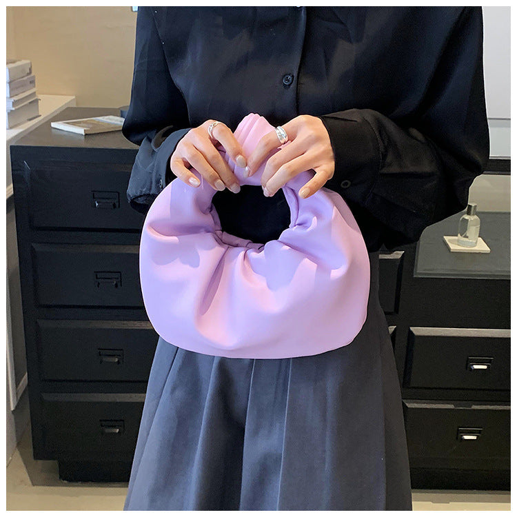 Western Style Pleated Cloud Crossbody Bag for Women – Trendy Portable Handbag